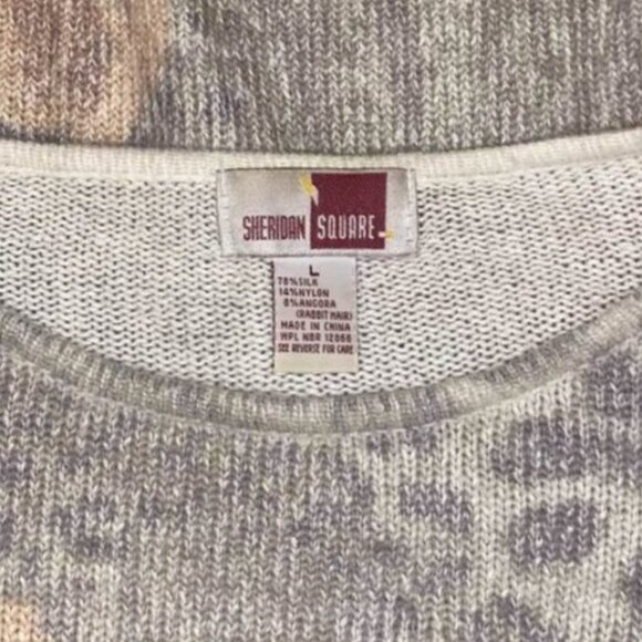 Vintage Sheridan Square Silk Angora Floral Sweater - Soft & Luxurious - Picture 7 of 10